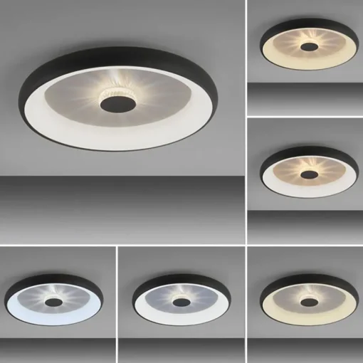 Moderne LED plafondlamp met kristaleffect zwart>Straluma Hot