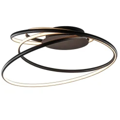 Moderne LED plafondlamp ringen zwart 3-standen dimbaar>Straluma Best