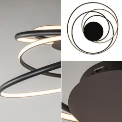 Moderne LED plafondlamp ringen zwart 3-standen dimbaar></noscript>Straluma Best