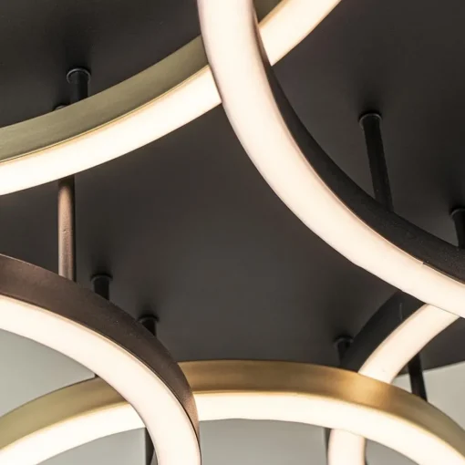 Moderne LED plafondlamp ringen zwart/goud dimbaar>Straluma Hot