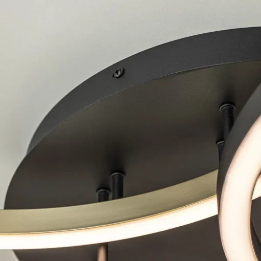 Moderne LED plafondlamp ringen zwart/goud dimbaar>Straluma Hot