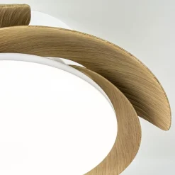 Moderne LED plafondventilator wit met houten bladen></noscript>Straluma Outlet