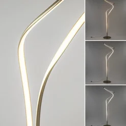 Moderne LED vloerlamp goud dimbaar></noscript>Straluma Outlet