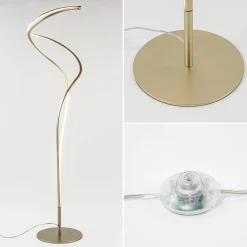 Moderne LED vloerlamp goud dimbaar></noscript>Straluma Outlet