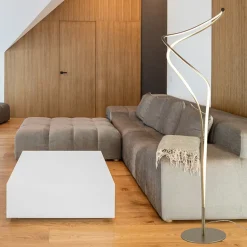 Moderne LED vloerlamp goud dimbaar></noscript>Straluma Outlet