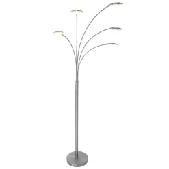 Moderne LED vloerlamp 5-lichts geborsteld staal dimbaar>Straluma Discount
