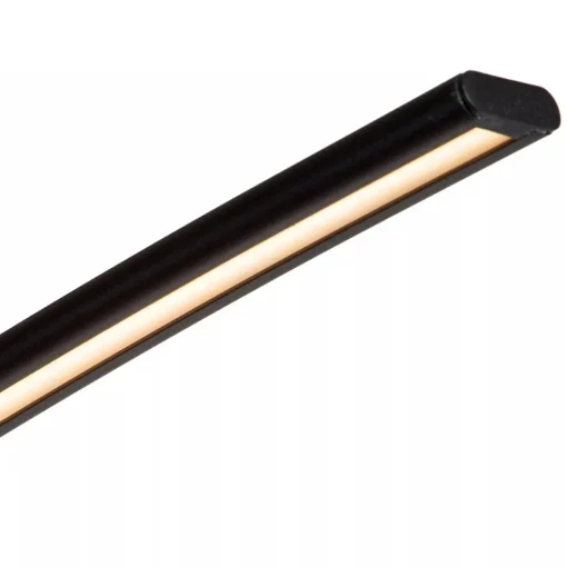 Moderne LED vloerlamp zwart met zwart marmer>Straluma