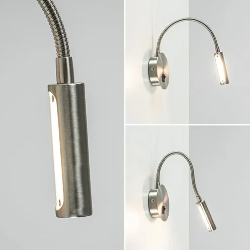 Moderne LED wandlamp nikkel met flexibele arm>Straluma Sale