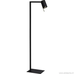 Moderne lees/vloerlamp mat zwart met brons>Straluma Clearance