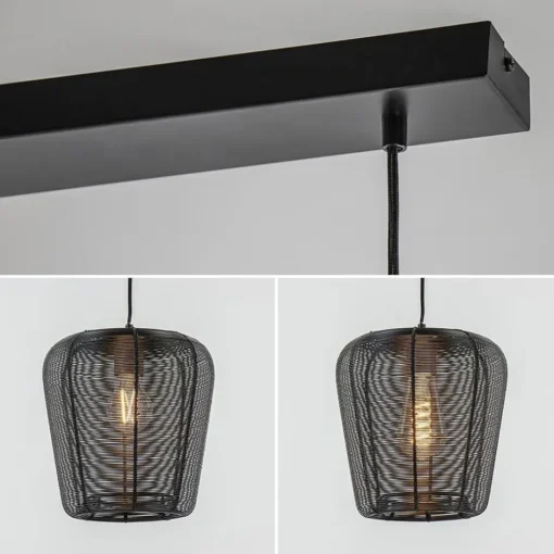 Moderne 3-lichts eettafelhanglamp Adeta mat zwart>Straluma Discount