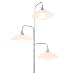 Moderne 3-lichts LED vloerlamp geborsteld staal><noscript><img width=