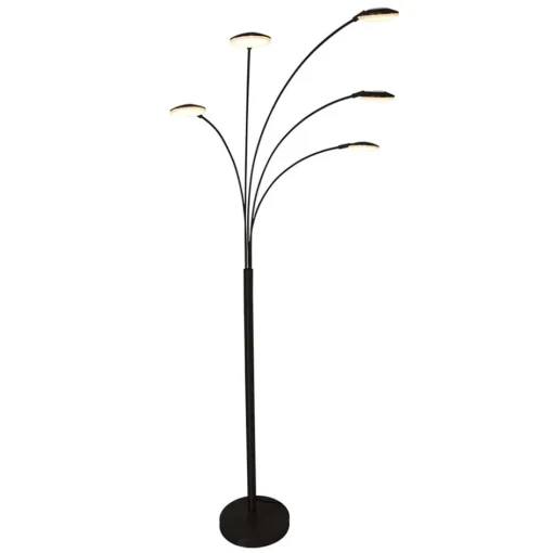 Moderne 5-lichts LED vloerlamp zwart>Straluma