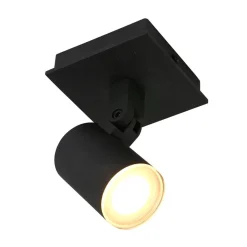 Moderne 1-lichts opbouw spot zwart inclusief LED>Straluma Hot