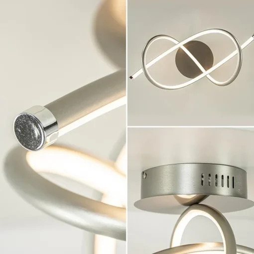 Moderne plafondlamp nikkel inclusief 3-standen dimbaar LED>Straluma Discount