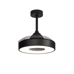 Moderne plafondventilator zwart met dimbaar LED>Straluma Online