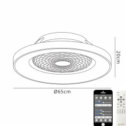 Moderne plafondventilator grijs met geintegreerd LED>Straluma Outlet