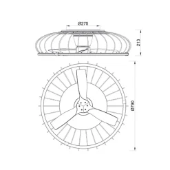 Moderne plafondventilator wit inclusief LED verlichting></noscript>Straluma Hot
