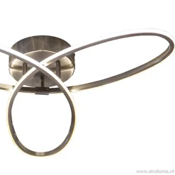 Moderne plafonnière nikkel met LED></noscript>Straluma Hot