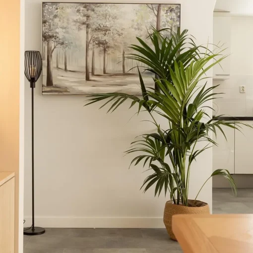 Moderne staande lamp met draad kap mat zwart>Straluma Clearance