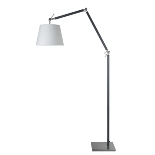Moderne staande lamp staal met zwart>Straluma Online