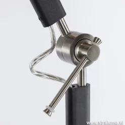 Moderne staande lamp staal met zwart></noscript>Straluma Online