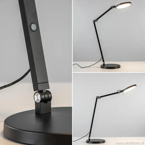 Moderne tafel/bureaulamp zwart met dimbaar LED>Straluma Outlet