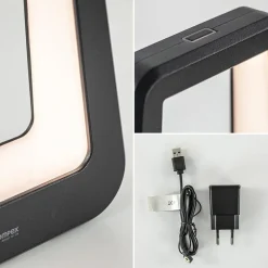 Moderne tafellamp batterij zwart oplaadbaar IP65></noscript>Straluma