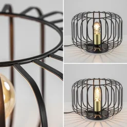 Moderne tafellamp zwart met brons></noscript>Straluma Best