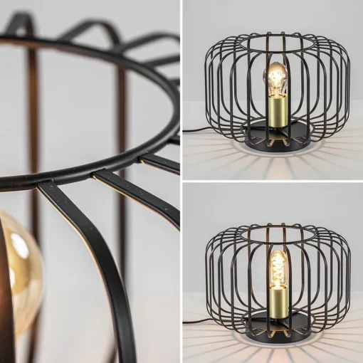 Moderne tafellamp zwart met brons>Straluma Best