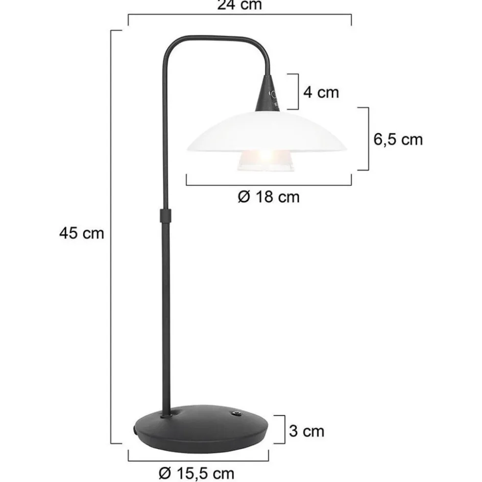 Moderne tafellamp zwart met dimbaar LED>Straluma Best