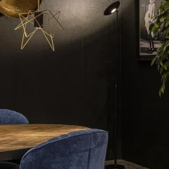 Moderne uplighter zwart met dimbaar LED></noscript>Straluma Best
