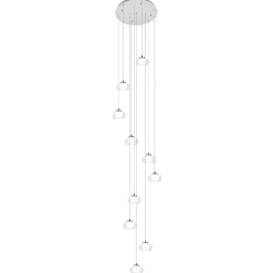 Moderne videlamp chroom met helder glas incl LED>Straluma New