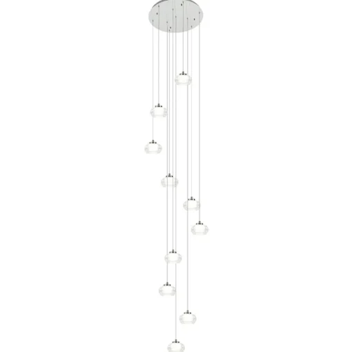 Moderne videlamp chroom met helder glas incl LED>Straluma New
