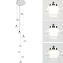 Moderne videlamp chroom met helder glas incl LED>Straluma New