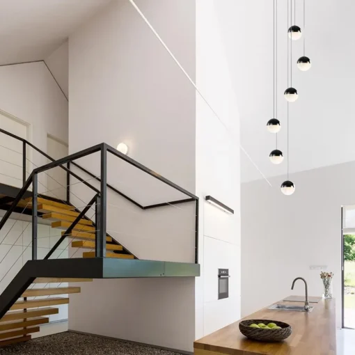 Moderne videlamp zwart met dimbaar LED 6-lichts>Straluma Online