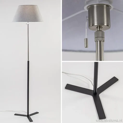 Moderne vloerlamp incl. kantelbare kap>Straluma