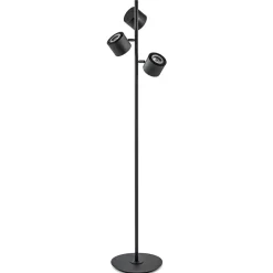 Moderne vloerlamp zwart met verstelbare LED spots>Straluma Hot