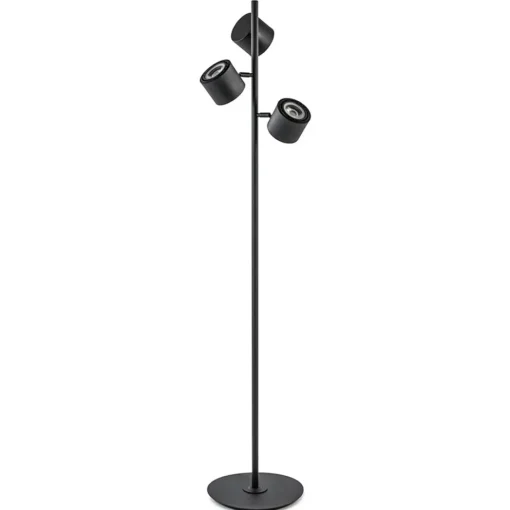 Moderne vloerlamp zwart met verstelbare LED spots>Straluma Hot