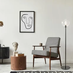 Moderne vloerlamp zwart met helder glazen kap></noscript>Straluma Clearance