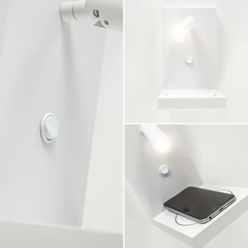 Moderne wandlamp wit inclusief LED en fast charger>Straluma Clearance