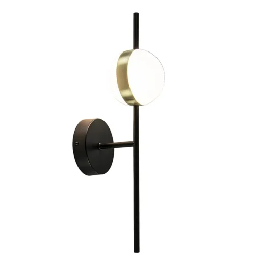 Moderne wandlamp zwart met witte bol incl LED>Straluma Best