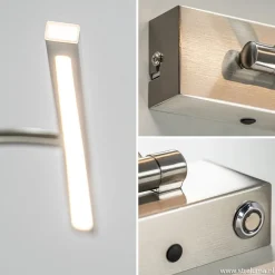 Nikkel LED wandlamp voor boven schilderij>Straluma Sale