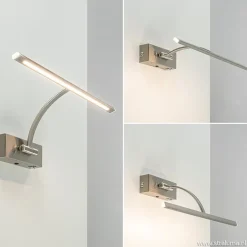 Nikkel LED wandlamp voor boven schilderij></noscript>Straluma Sale