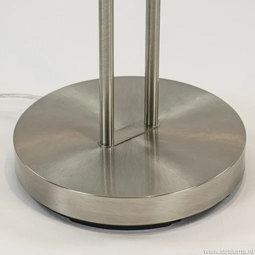 Nikkel vloerlamp met LED uplighter en leeslamp>Straluma Hot