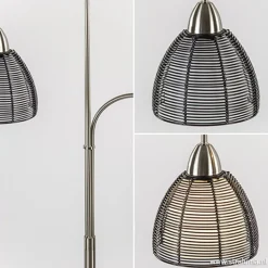 Nikkel vloerlamp met zwarte draad kapjes></noscript>Straluma New