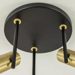 Opbouwspot 3-lichts cilinder zwart/brass></noscript>Straluma Hot