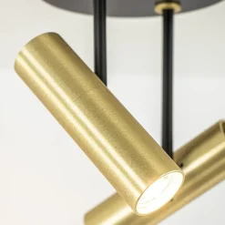 Opbouwspot 2-lichts rond zwart/brass verstelbaar></noscript>Straluma Sale