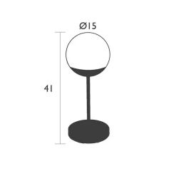 Oplaadbare buitenlamp tafel grijs IP44>Straluma Best