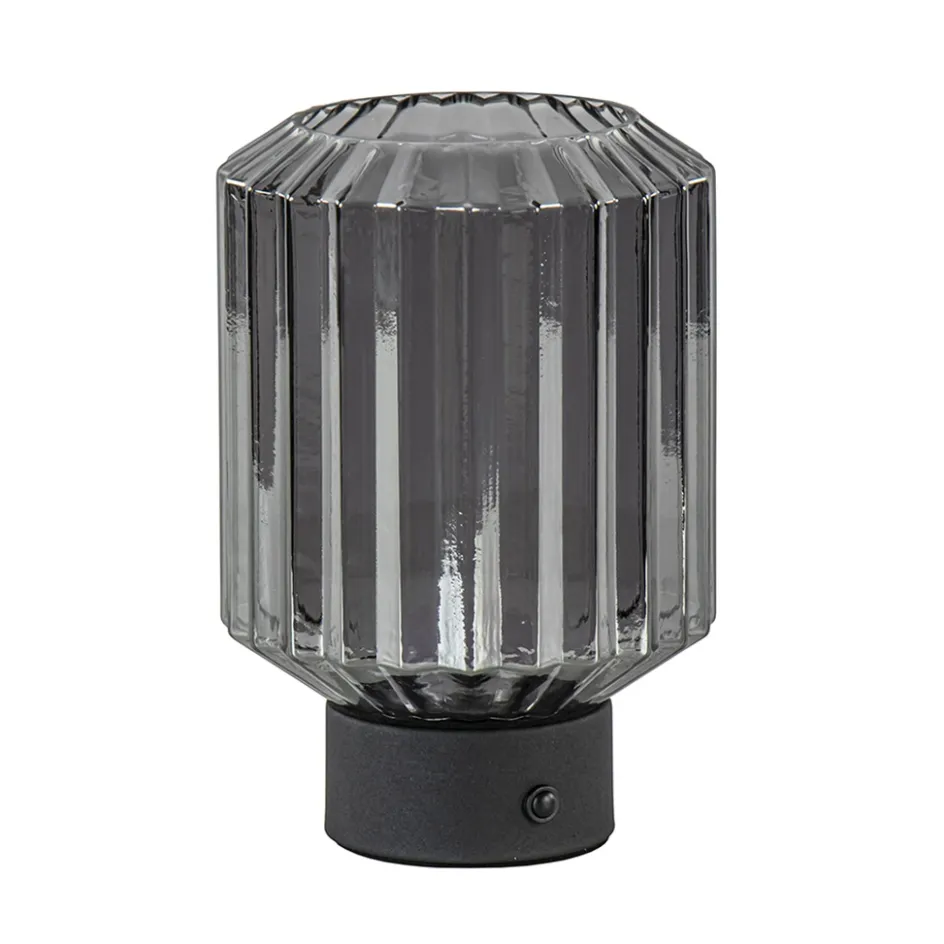 Oplaadbare LED tafellamp op batterij titanium/zwart>Straluma Best