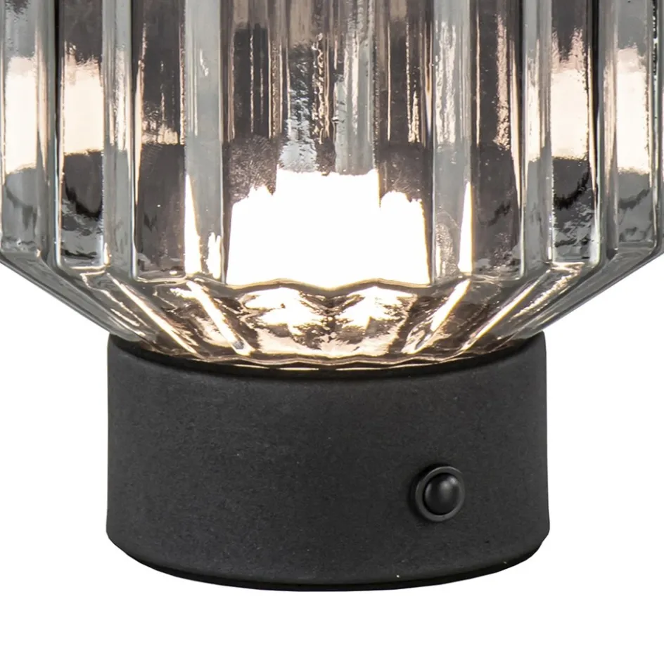 Oplaadbare LED tafellamp op batterij titanium/zwart>Straluma Best